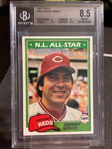1981 Topps Johnny Bench #600 - BGS-8.5 - Bild 1 von 2