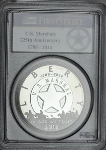 2015-P $1 United States Marshal's Service 225 Anniversary PCGS PR69DCAM 1st STK - Picture 1 of 2