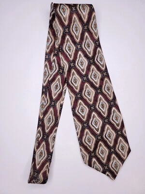 Corbata formal Guy Laroche Diffusion para hombre 56"Lx3,75"W borgoña/marrón Foto 1 de 4