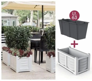 Planter Kit White Garden Furniture Outdoor Shops Flower Pot Holder - Picture 1 of 1