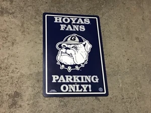 NCAA Georgetown Hoyas Basketball Football Plastic Parking Sign 12x18 Size FREESP - Picture 1 of 1