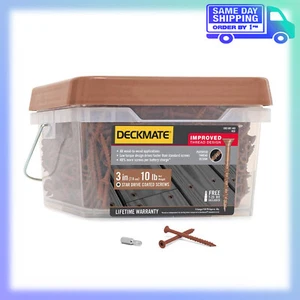 10 lbs. #9 x 3 in. Red Exterior Self-Starting Star Flat-Head Wood Deck Screw - Picture 1 of 7