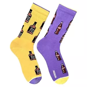 Whiskeygelbe und lila Socken | lustige Socken | stylisch für Enthusiasten - Bild 1 von 2
