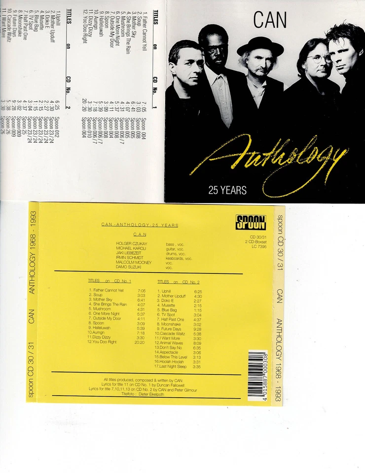 CAN - ANTHOLOGY: 25 YEARS 68-93 (2CD 1994)  *29 TRACKS* - Image 1 of 1