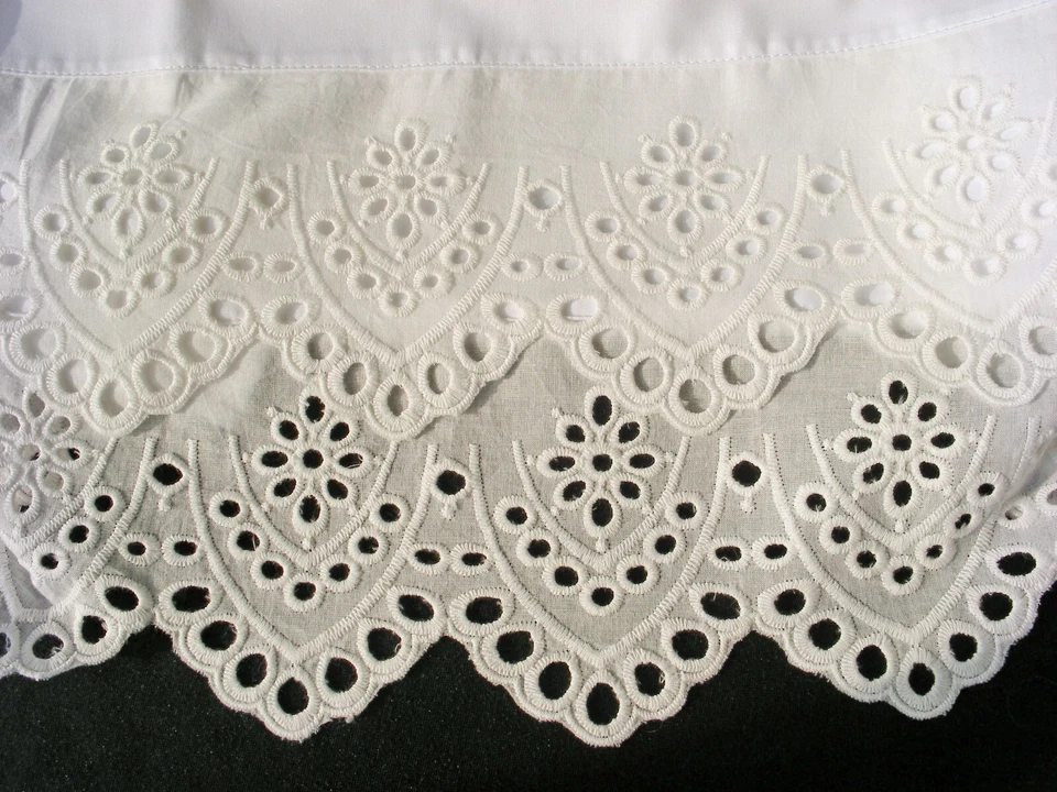 2 Fundas de Almohada Nuevas Bordadas Encaje Algodón Satén Estándar Queen King Blanco M20# Foto 1 de 4