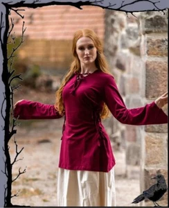 Mittelalter Larp Bluse mit Kapuze - Lea @ Leonardo Carbone - Bild 1 von 1
