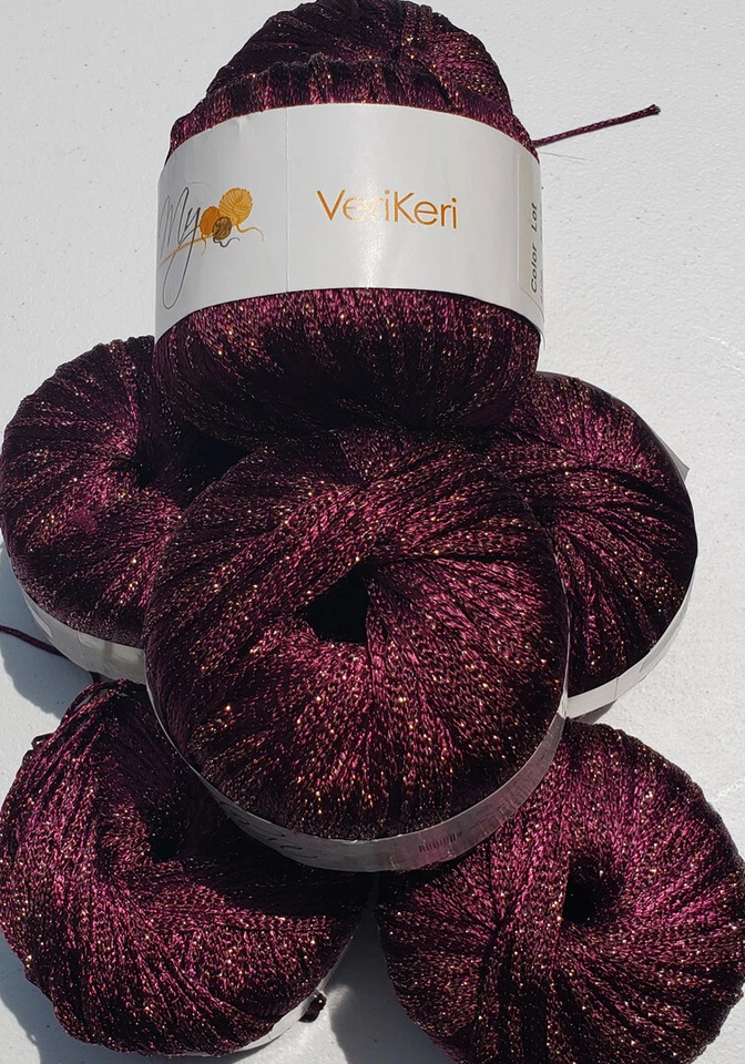 Muench Verikeri Ribbon Yarn with gold accents Discontinued Single Skein SALE!! - Image 1 of 1