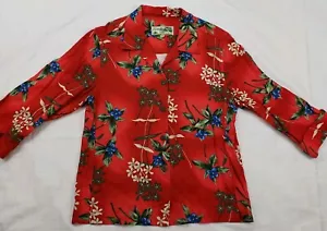 Havanna Jacks Cafe Womens Floral Top Shirt Size M red - Picture 1 of 10