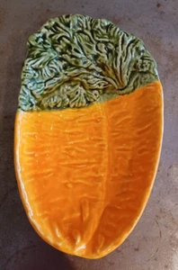 Olfaire Naranja Y Verde Zanahoria Cuenco 9.2"x5.5" Hecho en Portugal #882 - Imagen 1 de 16