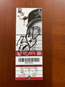 2005 Houston Astros Season Ticket, Signed by Brandon Backe - Picture 1 of 2
