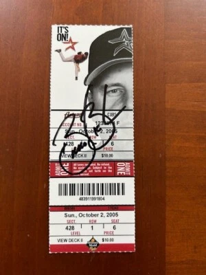 2005 Houston Astros Season Ticket, Signed by Brandon Backe - Image 1 of 2
