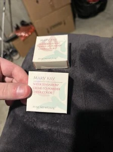 Mary Kay SHEER SENSATIONs Creme-to-Powder Cheek Color High Society Sienna Lot 2 - Picture 1 of 2