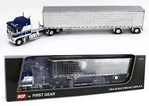 2023 DCP 1:64 *BLUE & WHITE* Kenworth K-100 COE w/53' CHROME Utility Trailer - Picture 1 of 7