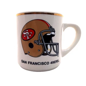 NFL San Francisco 49ers Team Coffee Cup Mug Gold Trim - Picture 1 of 11