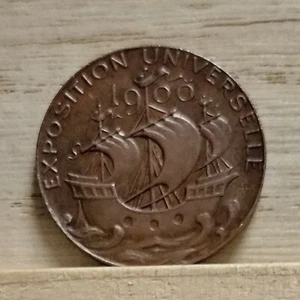 1900 Exposition Universelle La Parisienne Token / Jeton 9.0g 28mm - Picture 1 of 11