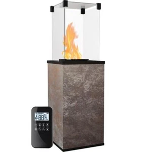 KRATKI Gaskamin PATIO Quarzstein Oxide Nero Gasheizgerät 4-8,2 kW - Bild 1 von 5