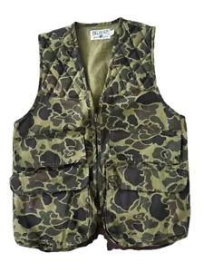Vintage Black Sheep Vest Small Green Camouflage Zip Up Pockets Hunting Game - Picture 1 of 3