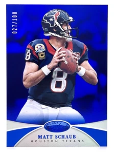2013 Certified Mirror Blue #19 Matt Schaub 27/100 Houston Texans - Picture 1 of 2
