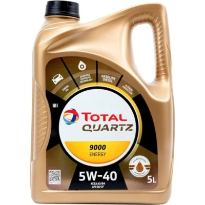 OLIO MOTORE AUTO TOTAL QUARTZ 9000 ENERGY 5W40 - TANICA 5 LT LITRI -OFFERTA