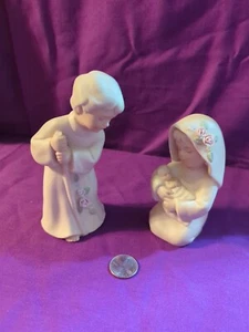 Homco Krippe Maria Jesuskind Josef Biskuit Figuren signiert Mizuno 1992 Vintage - Bild 1 von 9