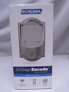 Cerrojo WiFi inteligente Schlage Encode -- Camelot en níquel satinado BE489WB V CAM - Imagen 1 de 7