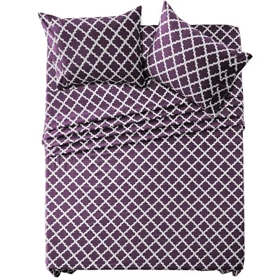 Juego de sábanas de 4 piezas de bolsillo profundo serie 1800 Comfort juego de sábanas de microfibra Foto 1 de 4