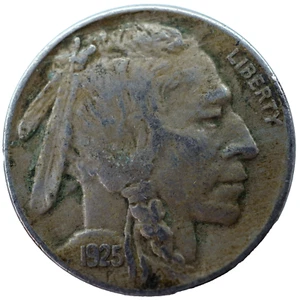 1925 Buffalo Nickel - VF - Full Horn - Picture 1 of 2