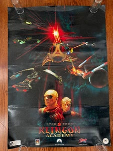 2000 STAR TREK Klingon Academy Video Game Release Double-Sided Poster Interplay - Picture 1 of 10