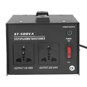 Transformador escalonado 500 W convertidor de voltaje 110V/220V y 110V-120V/220V-240V - Imagen 1 de 12