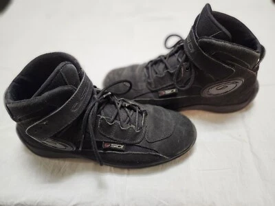 Sidi Doha Motorcycle Riding Black Suede Ankle Boots Men's 10 Foto 1 de 3
