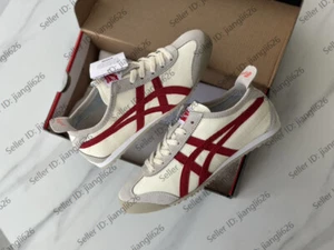 Classic Onitsuka Tiger Mexico 66 'Beige/Red' Men Women Unisex Sneakers - Picture 1 of 9