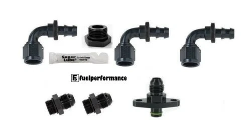 Fuel Pressure Regulator ANNO Fitting Kit 6AN fits: Nissan AEM AEROMOTIVE FUELAB - Image 1 of 1