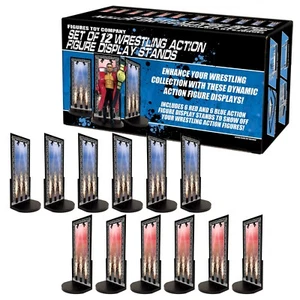 Set of 12 Display Stands for WWE & AEW Wrestling Action Figures - Picture 1 of 5