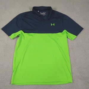 UNDER ARMOUR THE PERFORMANCE POLO SHIRT BLUE GREEN MENS M EXCELLENT CONDITION - Picture 1 of 9