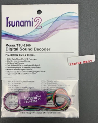 SoundTraxx Tsunami2 TSU-2200 DCC Decoder 885022 EMD-2 Diesel - Image 1 of 4
