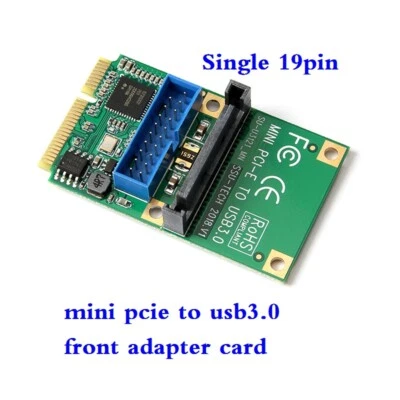 Mini Pci-E auf USB3.0 Adapter Karte Mini PCIE auf 19Pin 20Pin USB 3.0 Erweiterung - Bild 1 von 2