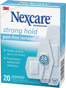 Strong Hold Bandages, Assorted, 20 Bandages per Box (3 Boxes), 20 Count (Pack of - Picture 1 of 12