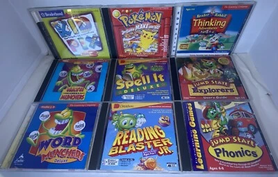 Children’s Educational Learning Games PC-CD Lot Of 9 Jump Start Phonics Math Fun - Image 1 of 4