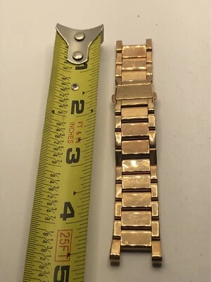 Piezas de reloj Michael Kors correa completa cierre de eslabones sin alfileres tono oro rosa 18 mm PJ345 Foto 1 de 4