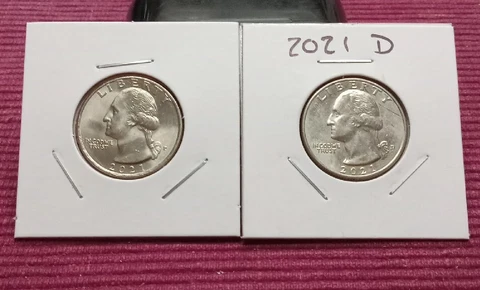 2021 P&D Crossing The Delaware Quarters Mint Error**Crown Chip** Cover