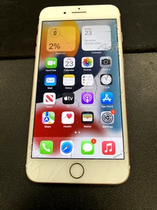 Apple iPhone 7 Plus - 128GB - Rose Gold - Glass Cracked, Locked To AT&T - Picture 1 of 8