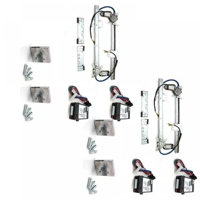 4-Door Flat Glass Window Kit for 1958 GMC PM250 precision billet w/switches   - Image 1 of 4