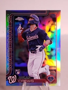 Dylan Crews 2025 Topps cromo refractor novato #146 Nationals SP RC - Imagen 1 de 2