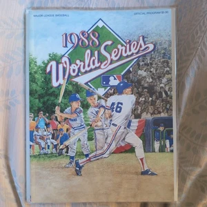 🔥 1988 LOS ANGELES DODGERS Official World Series Program Gibson HR Mint - Picture 1 of 4