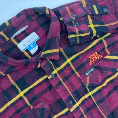 Camisa de franela manga larga a cuadros granate Columbia Minnesota Gophers XXL para hombre Foto 1 de 4
