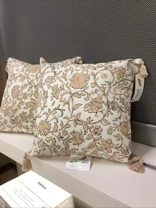 Outdoor Pillows, Beige, Polyester, 18”x18” - Picture 1 of 13