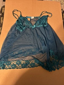 Sexy top verde azulado Fredericks of Hollywood para mujer talla 1X T10 - Imagen 1 de 5