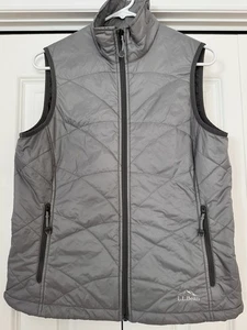 L.L. Bean Women's Quilted Vest NWOT Grey Small - Picture 1 of 8