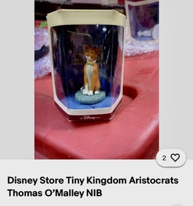 Disney's Tiny Kingdom Aristocats Thomas O’Malley Orange Cat Figurine Brand New - Picture 1 of 7