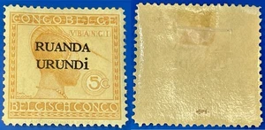 Ruanda-Urundi 1926 5c Kopfschmuck der Ubangi Frau Sc-6 orange gelb MH OG #W37 - Bild 1 von 1